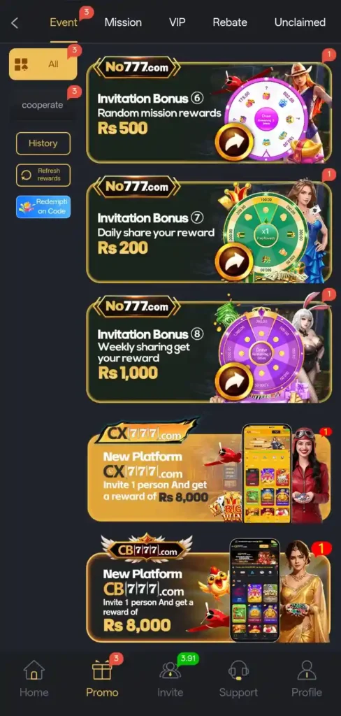 NO777 Game Offers
